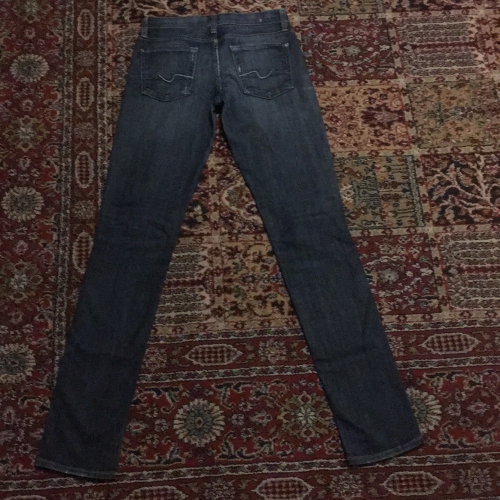 7 For All Mankind Roxanne sz 25 Skinny Ripped Knee - Picture 5 of 6